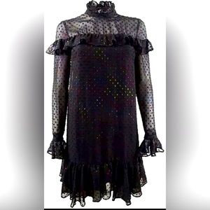 Betsey Johnson Women's Polka Dot Ruffled Mini Dress